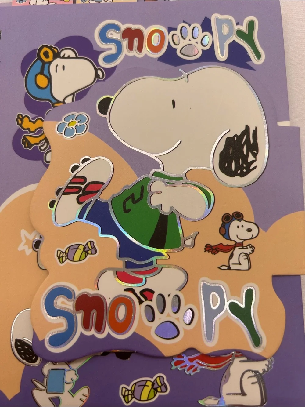 Snoopy Spiral Notebook - Purple Cover